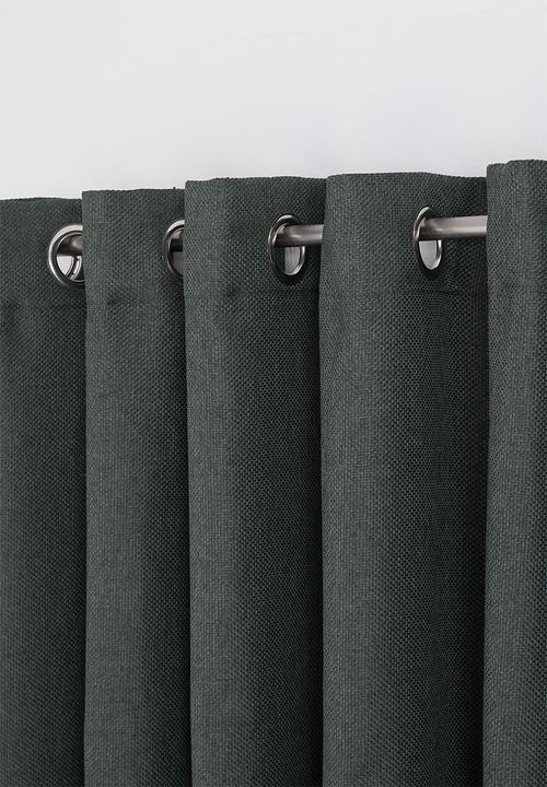Sixth Floor - Self lined eyelet curtain - pewter