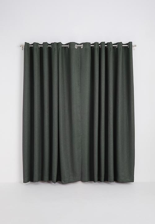 Sixth Floor - Self lined eyelet curtain - pewter