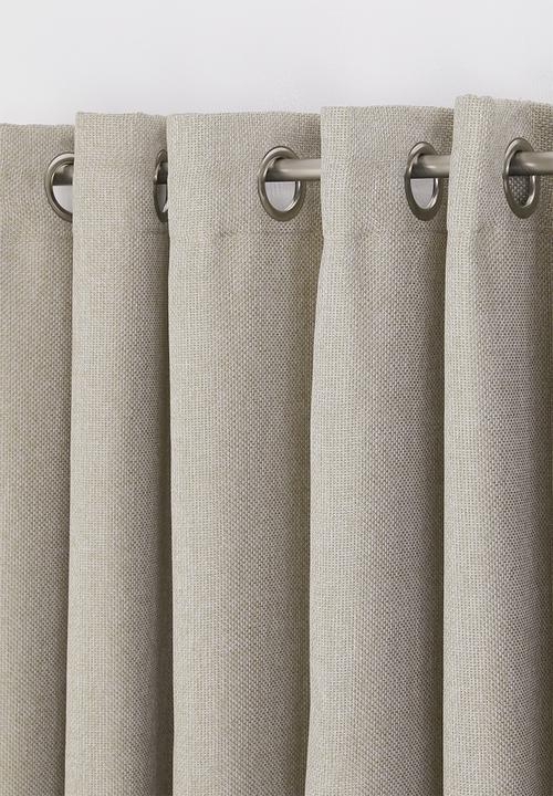 Sixth Floor - Self lined eyelet curtain - natural