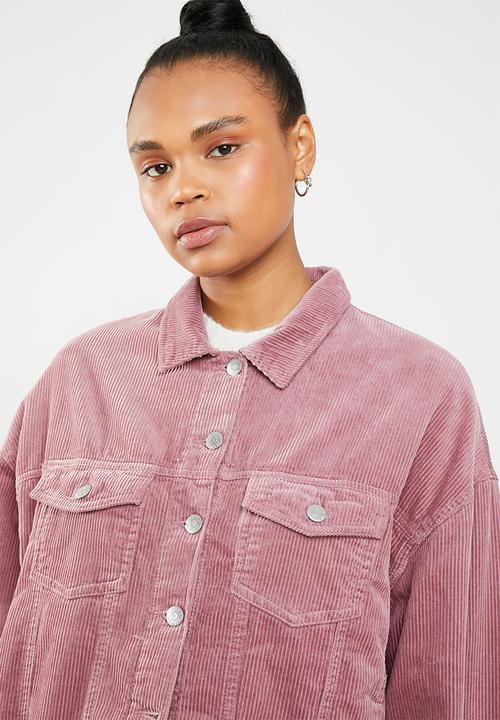 Jacqueline de Yong - Elya oversize corduroy jacket - pink