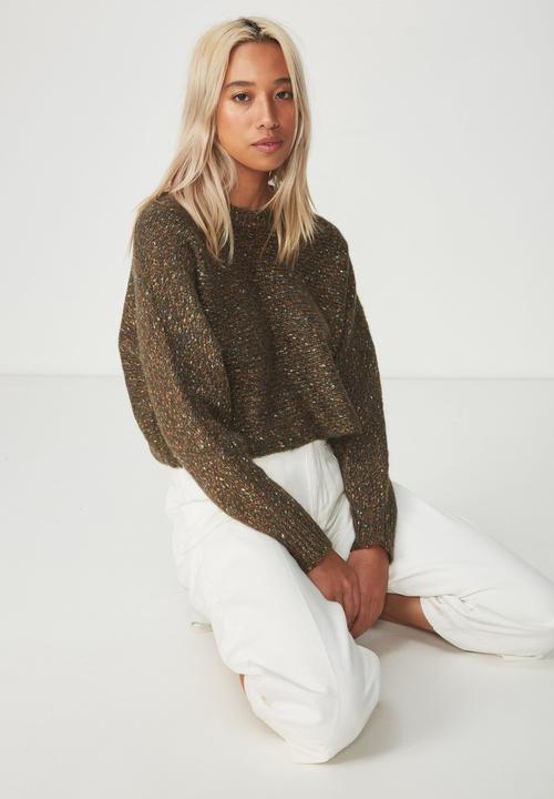 Cotton On - Jeri batwing pullover - khaki 