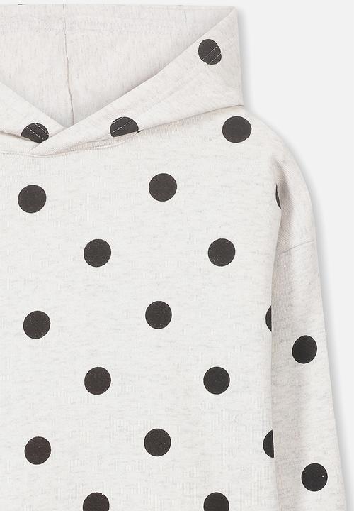 Cotton On - Scarlett spot hoodie - grey & black 