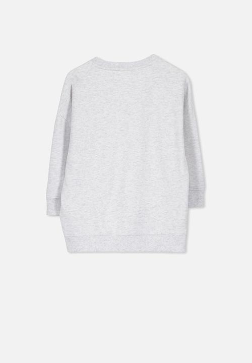 Cotton On - Sage longline crew - grey