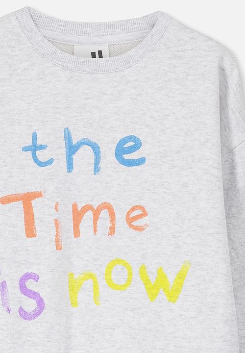 Cotton On - Sage longline crew - grey