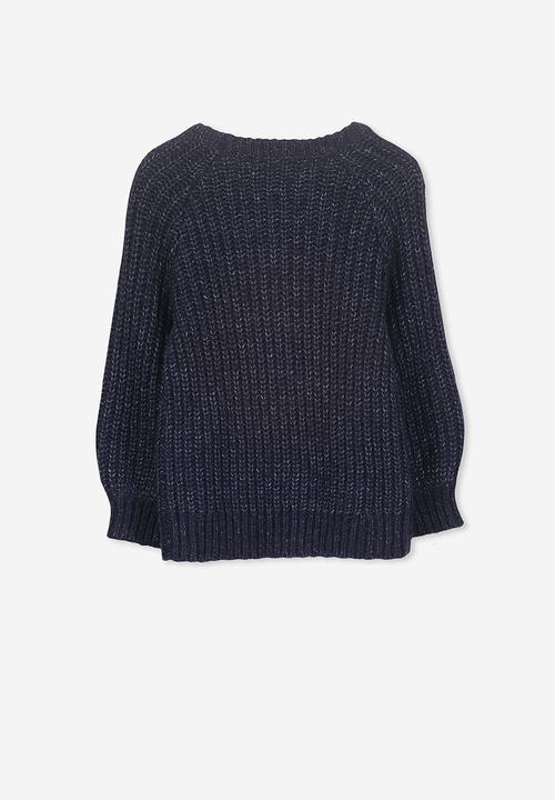 Cotton On - Sophia knit jumper - navy & silver