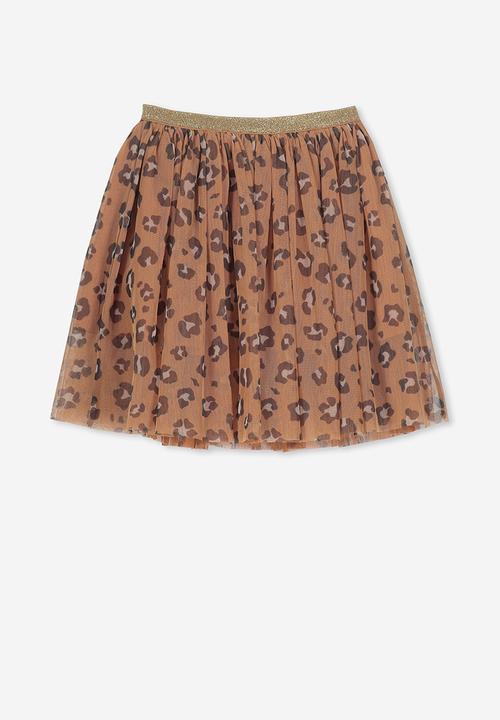 Cotton On - Trixiebelle tulle skirt - beige & brown