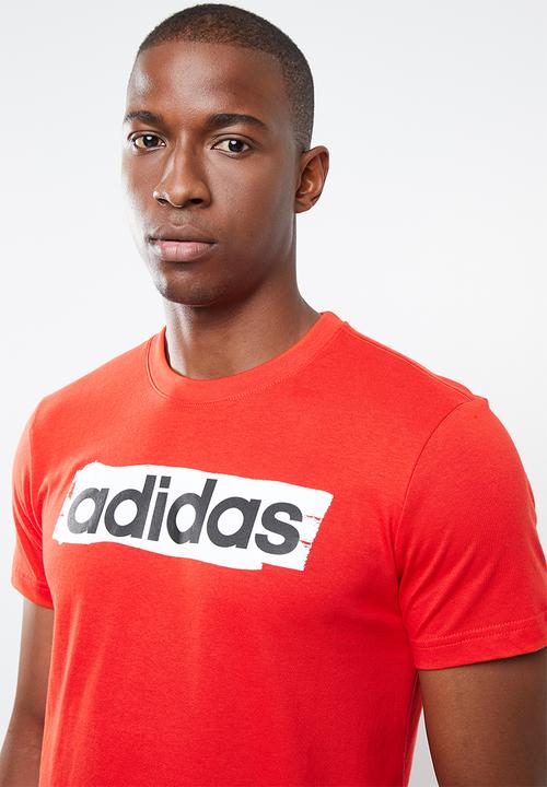 adidas Performance - E line brush short sleeve tee - red