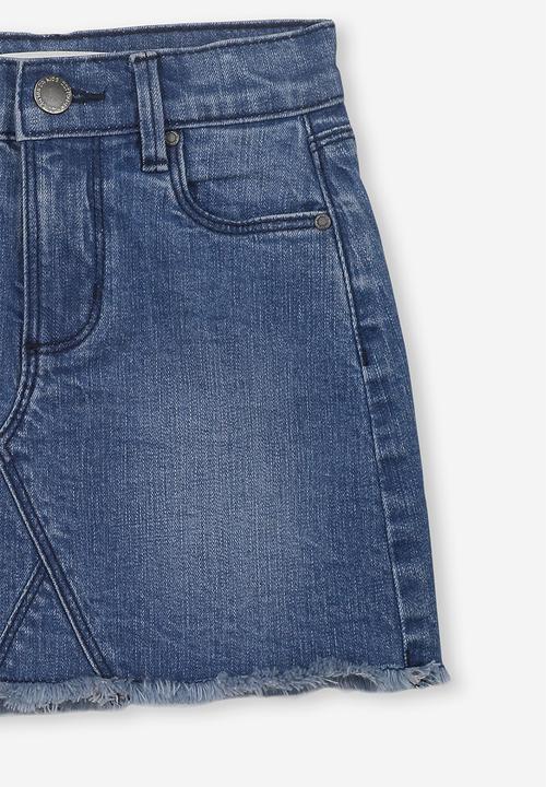 Cotton On - Finn denim skirt - blue