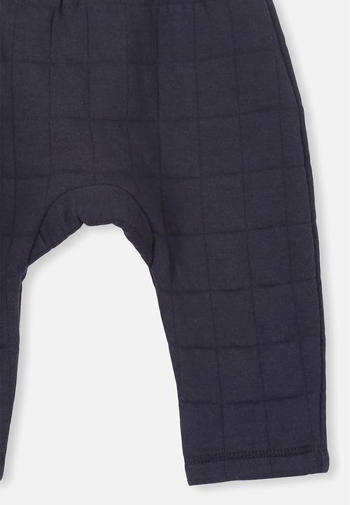 Cotton On - Rory quilted trackpant - navy