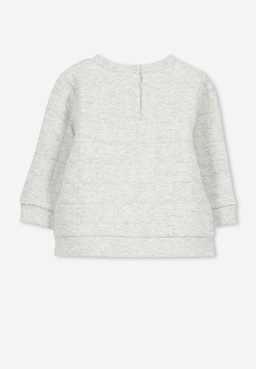 Cotton On - Scout quilted sweater - grey