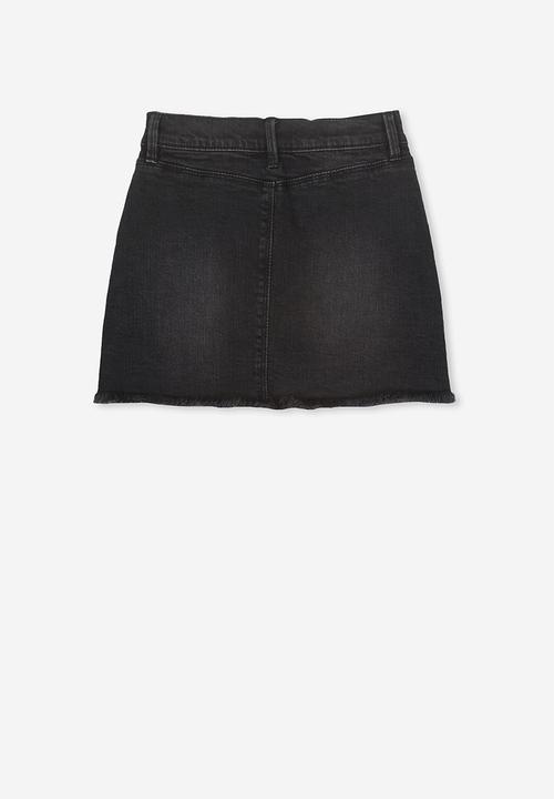 Cotton On - Finn denim skirt - black