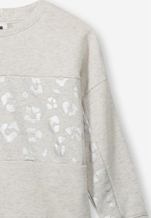 Cotton On - Premium splice crew - grey & sliver