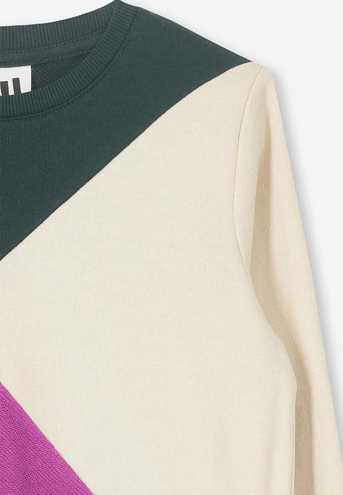 Cotton On - Premium spliced crew - multi