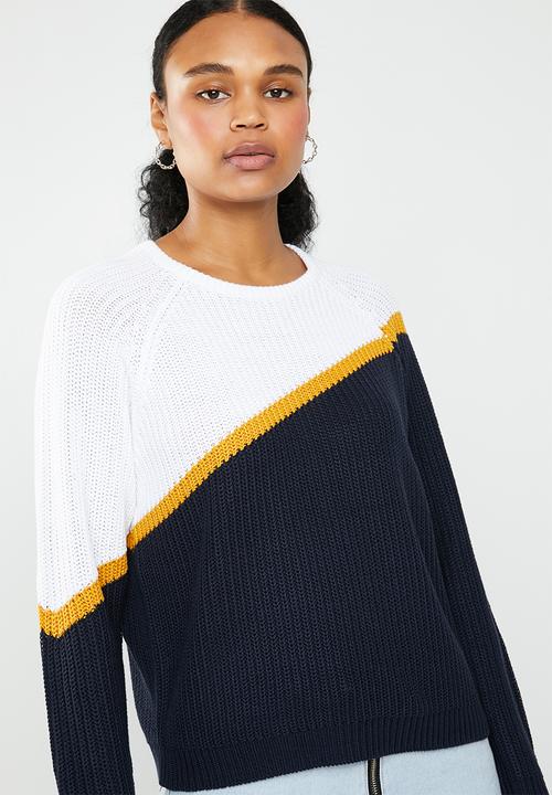ONLY - Hilde long sleeve block pullover - multi 