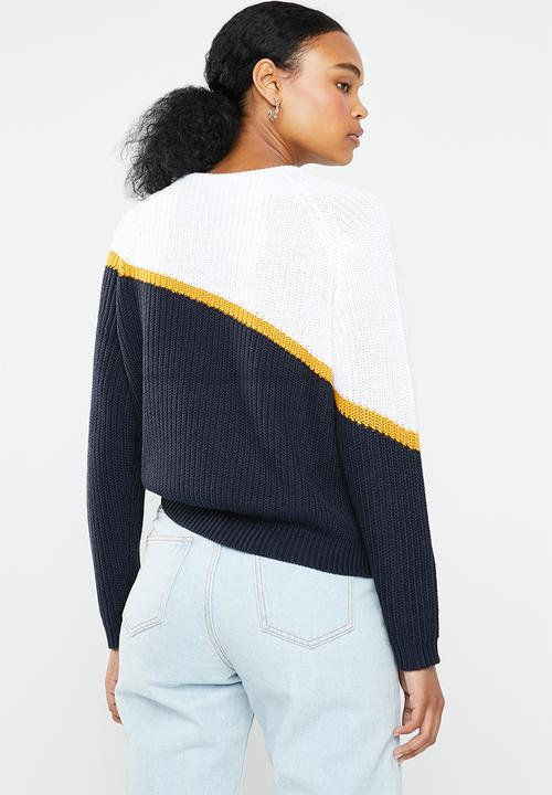 ONLY - Hilde long sleeve block pullover - multi 