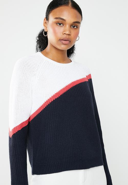 ONLY - Hilde long sleeve block pullover - multi 