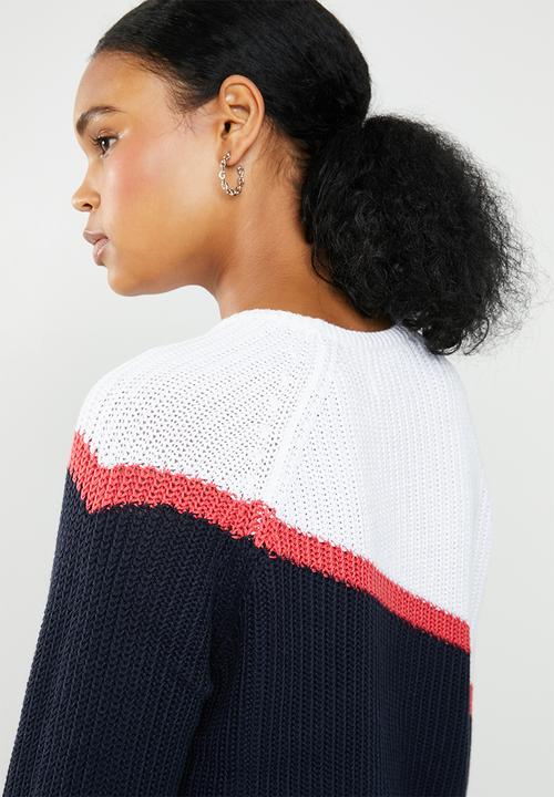 ONLY - Hilde long sleeve block pullover - multi 