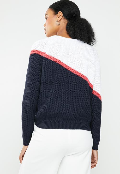ONLY - Hilde long sleeve block pullover - multi 