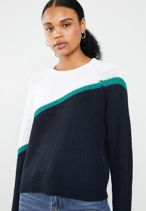 ONLY - Hilde long sleeve block pullover - multi