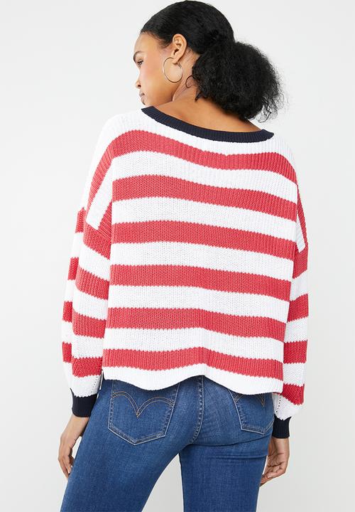 ONLY - Hilde long sleeve stripe pullover - multi