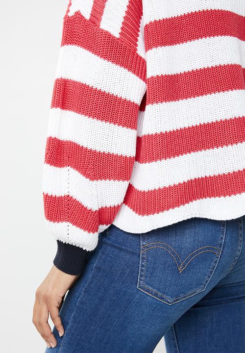 ONLY - Hilde long sleeve stripe pullover - multi