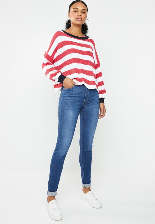 ONLY - Hilde long sleeve stripe pullover - multi