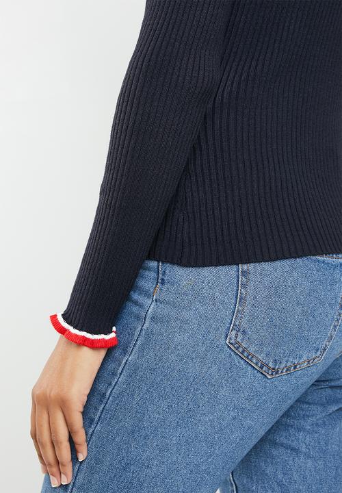 ONLY - Laura long sleeve pullover knit - navy