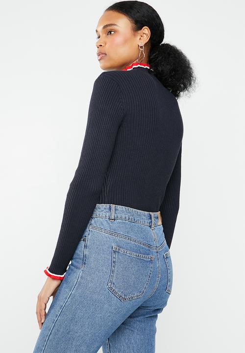 ONLY - Laura long sleeve pullover knit - navy