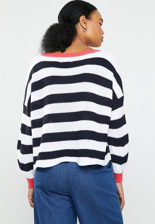 ONLY - Hilde long sleeve stripe pullover - multi 
