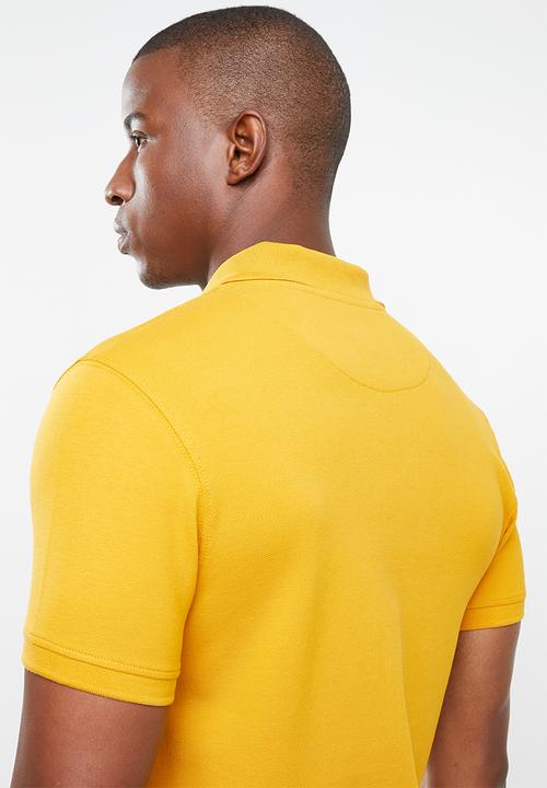 POLO - Stretch pique golfer - yellow