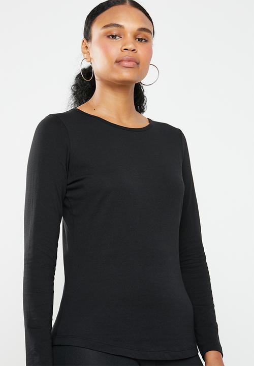 New Look - Long sleeve crew neck top - black