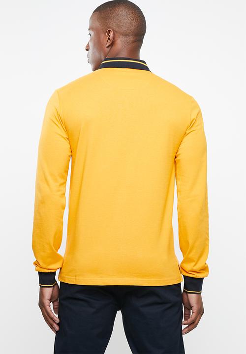 POLO - Tipped golfer - yellow & navy