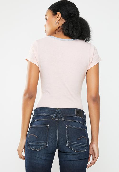 G-STAR - Civita slim short sleeved tee - pink 