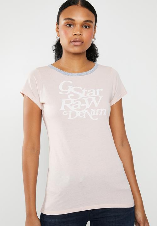 G-STAR - Civita slim short sleeved tee - pink 