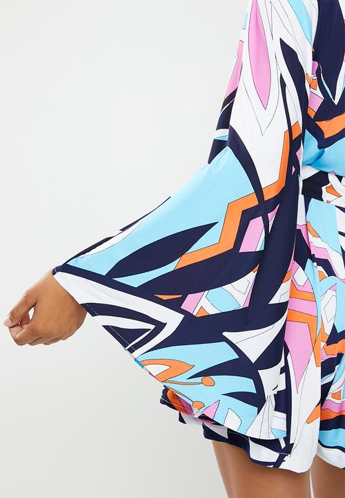 RUFF TUNG - Flora belted playsuit - multi