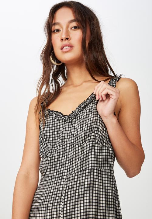 Cotton On - Woven tash strappy jumpsuit - black