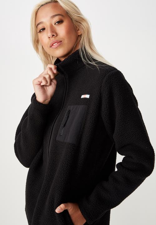 Cotton On - Zip thru polar fleeze - black