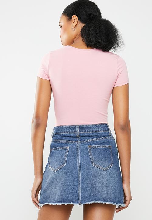 GUESS - Guess sequin crane logo tee - pink