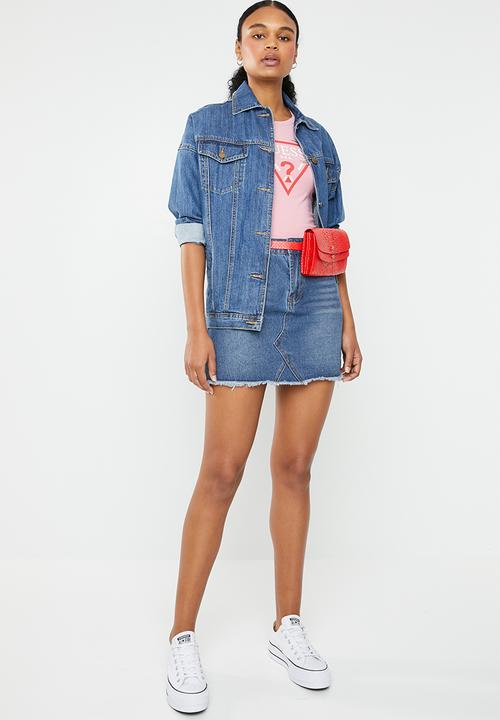 GUESS - Guess sequin crane logo tee - pink