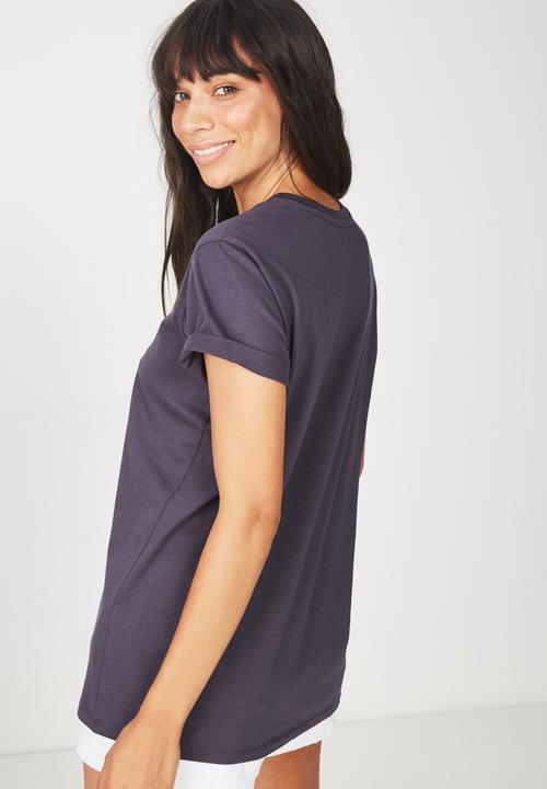 Cotton On - Classic slogan allora tee - purple 