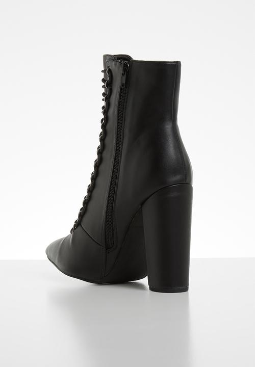 Miss Black - Lace up ankle boot - black