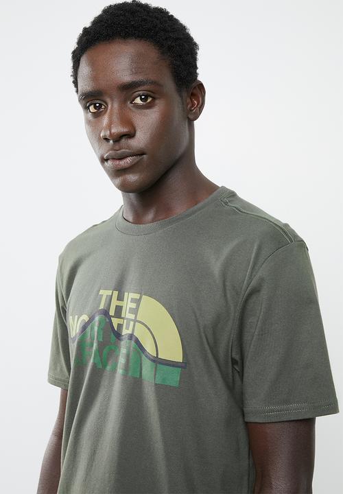 The North Face - Short sleeve mountain line tee - khaki green 