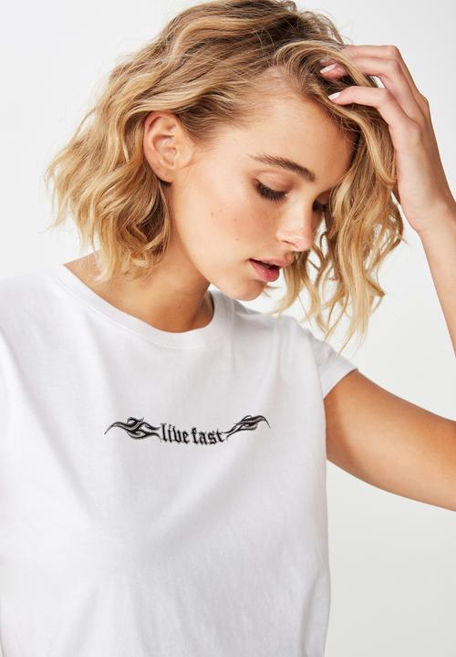 Cotton On - Essential slogan T-shirt - white