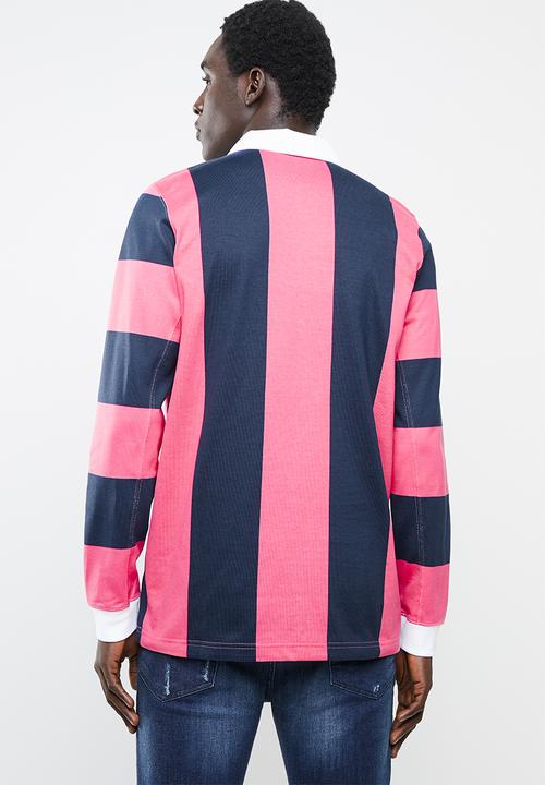 adidas Originals - Samstag rugby tee - navy & pink