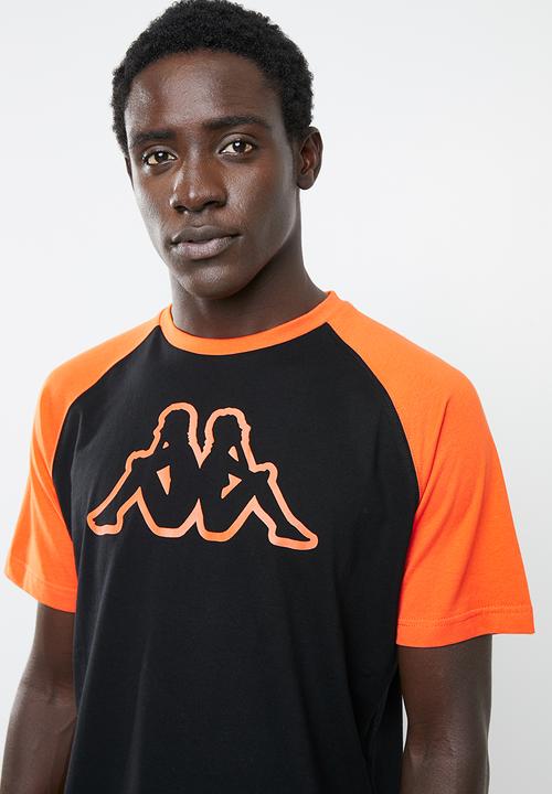 KAPPA - Logo zobiran tee - black & orange