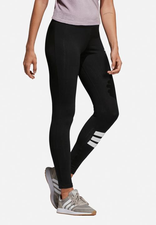 adidas black and white tights