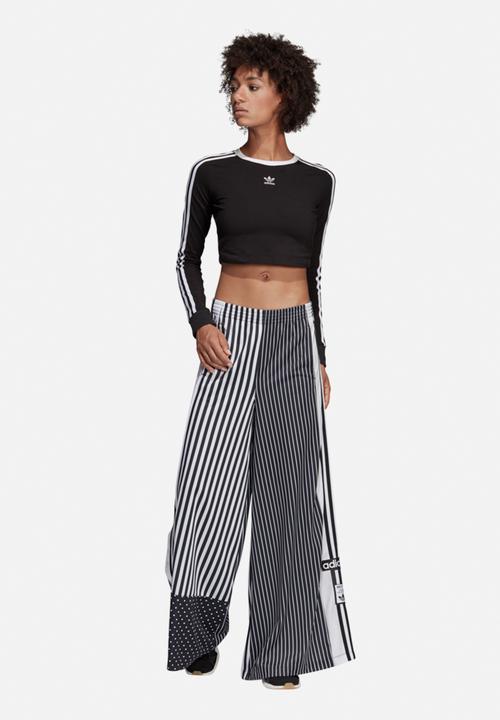 adidas Originals - Wide leg track pants - black & white