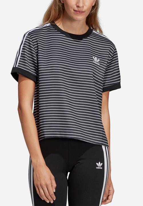 adidas Originals - 3 stripes tee - black & white