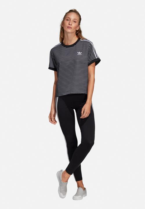 adidas Originals - 3 stripes tee - black & white