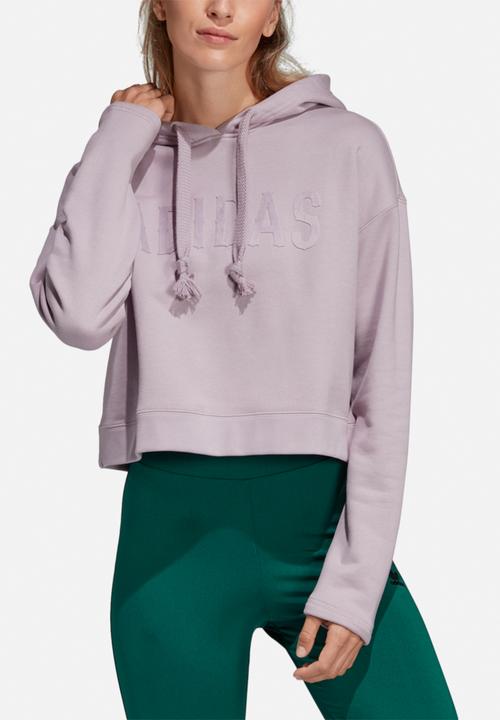 adidas Originals - Cropped hoodie - purple